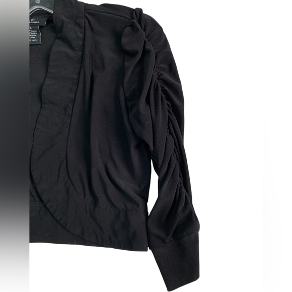 Nina Leonard black shrug cropped jacket cardigan size S - Picture 5 of 5